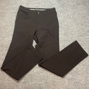 Bobby Jones 1930 Mens Black Flat Front Polyester Spandex Golf Pants Size 30x31